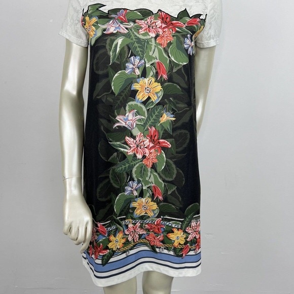 Desigual Dress Medium Floral Print T-Shirt Shift Pullover Short Sleeve - Picture 4 of 10